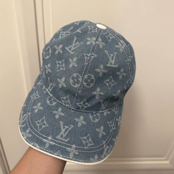 Louis Vuitton. Tops - Louis Vuitton Monogram Denim Baseball Cap Blue